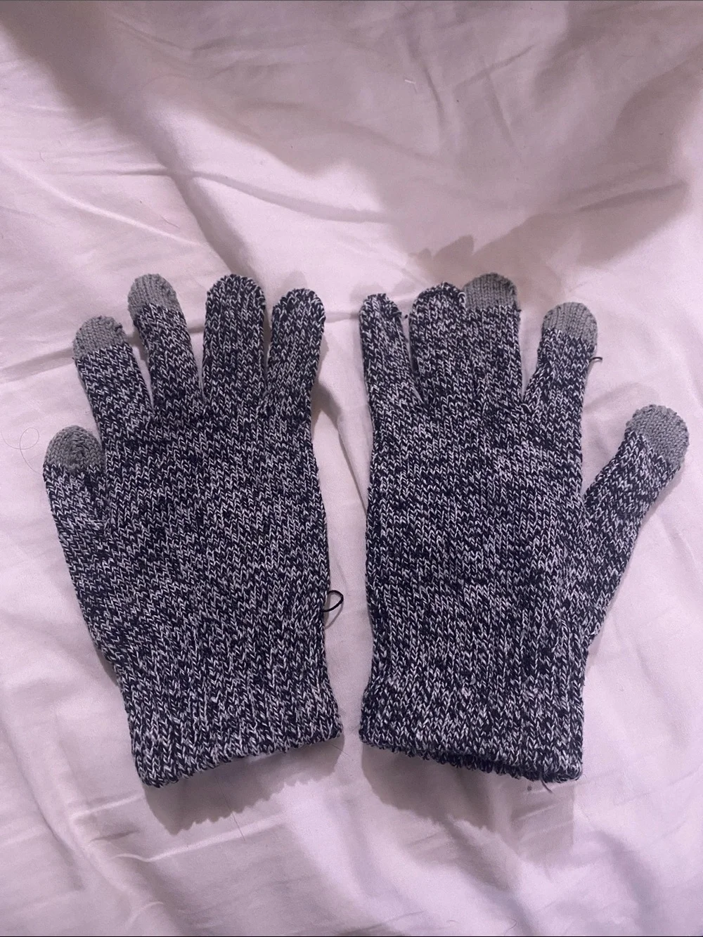 Two Touchscreen Winter Gloves Pair - Gray & Blue